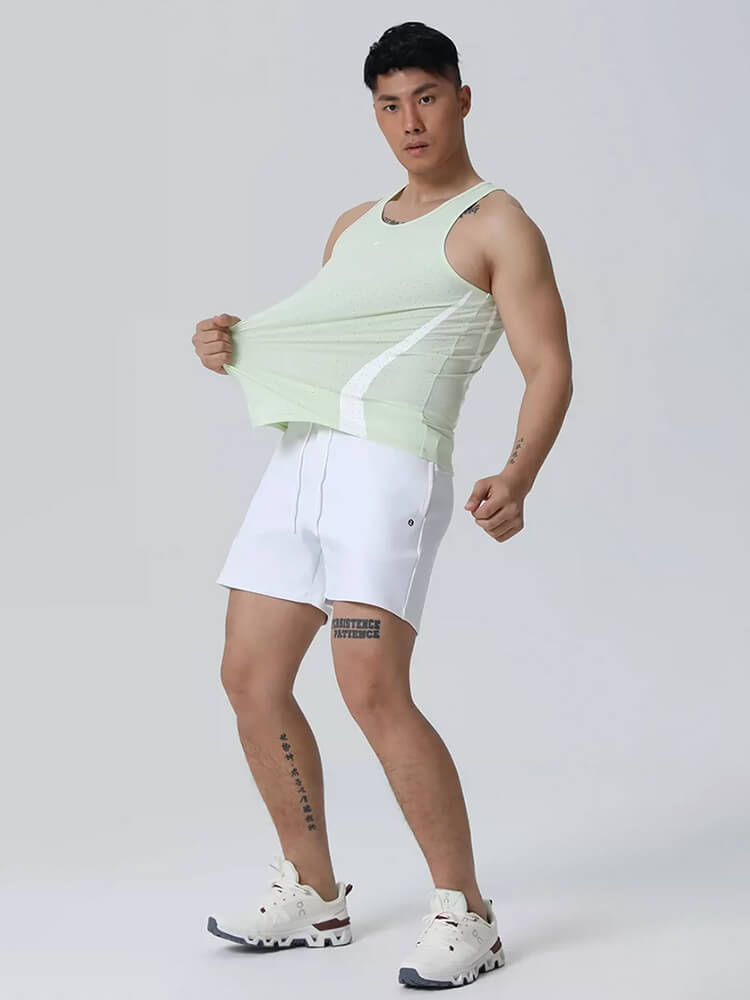 Elastic Waist Secure Pocket Training Casual Shorts - Image 5