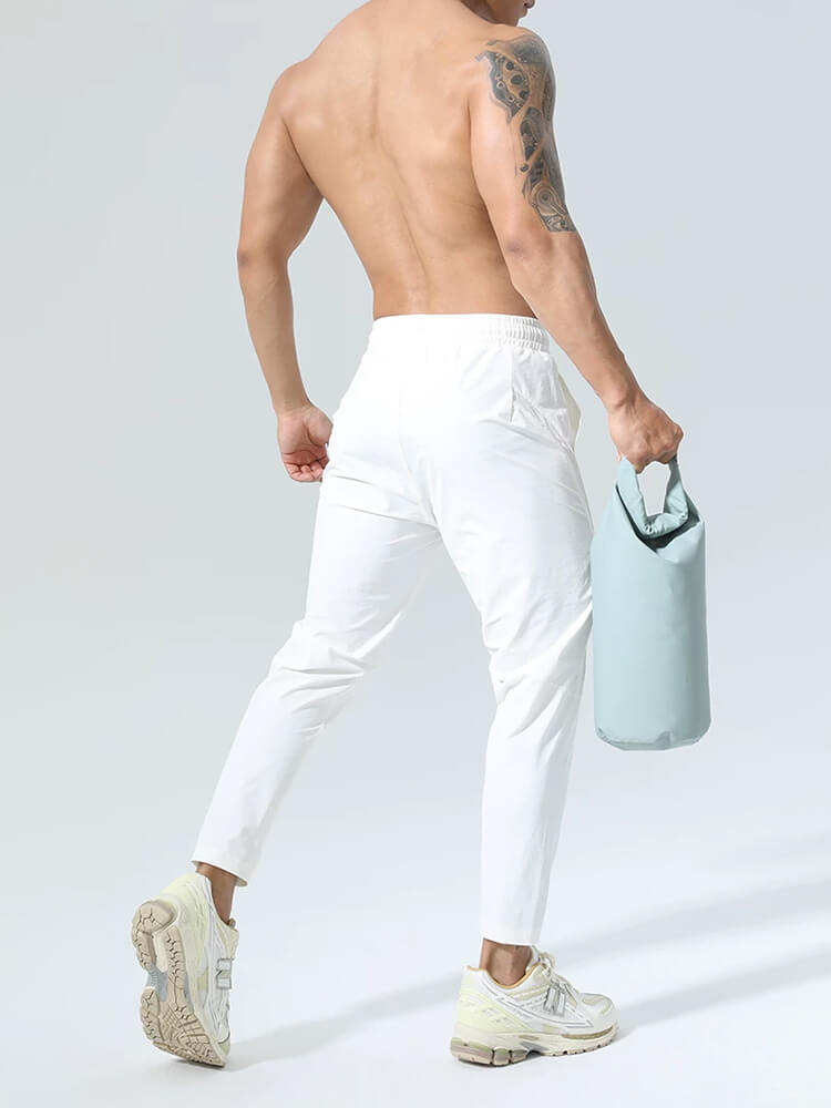 Breathable Mesh Panel Sports Pants - Image 2